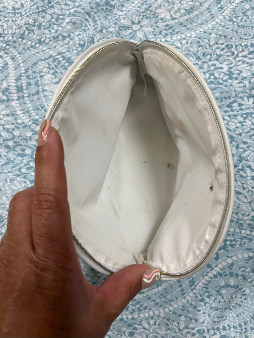 CHANEL White Skincare Cosmetic Pouch